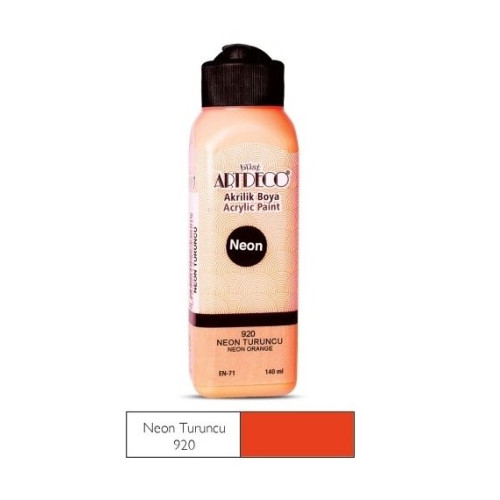 ARTDECO NEON AKRİLİK BOYA 140ML NEON TURUNCU 920